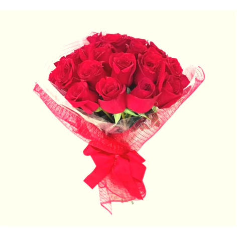 Buquê 15 rosas vermelhas